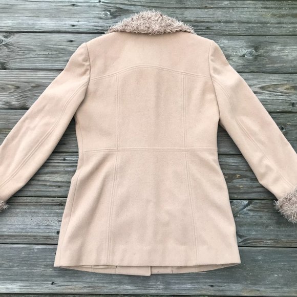 Esprit Outer Wear Women Jacket Fur Coat 100% Wool - Picture 7 of 8